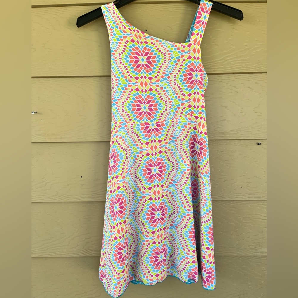 Source Unknown Multicolor Mosaic-Print Mini Dress